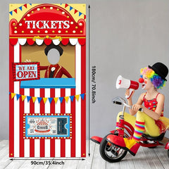 Carnival Circus Theme Party Decorations Halloween Photo Door Banner