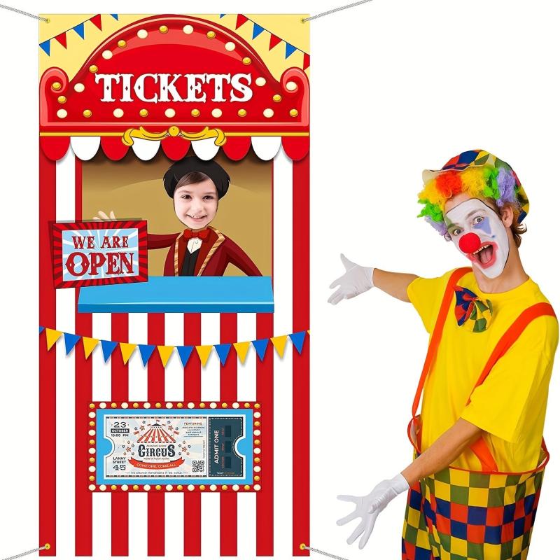 Carnival Circus Theme Party Decorations Halloween Photo Door Banner