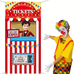 Carnival Circus Theme Party Decorations Halloween Photo Door Banner