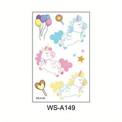 10pcs Unicorn Temporary Tattoos Magical Party Favors