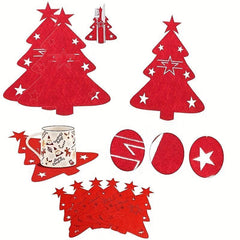 10pcs Christmas Tree Cutlery Set Table Decorations Holiday Dinners Celebrations