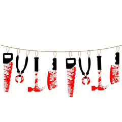 Halloween Pull Flag Decoration Blood Letter Paper Banner Party Decorations
