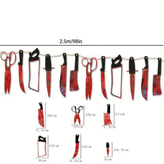 Halloween Pull Flag Decoration Blood Letter Paper Banner Party Decorations