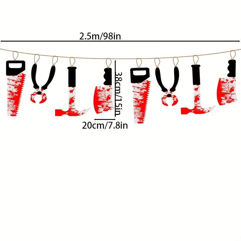 Halloween Pull Flag Decoration Blood Letter Paper Banner Party Decorations