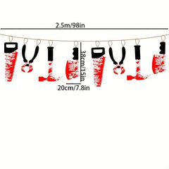 Halloween Pull Flag Decoration Blood Letter Paper Banner Party Decorations