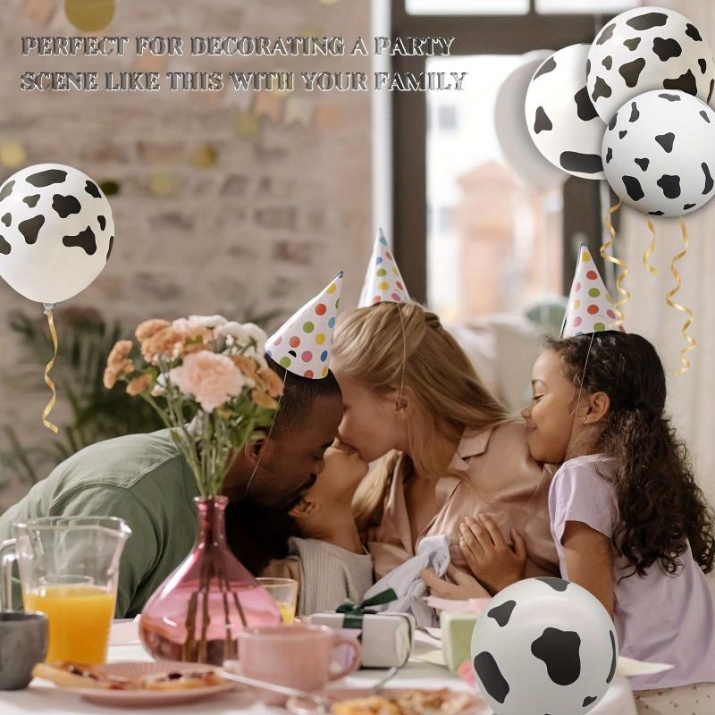 20pcs Cow Print Latex Balloons Farm Animals Decoration Theme Birthday Party