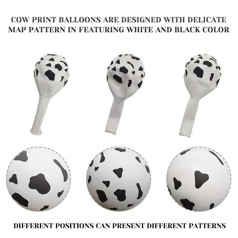 20pcs Cow Print Latex Balloons Farm Animals Decoration Theme Birthday Party