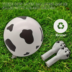20pcs Cow Print Latex Balloons Farm Animals Decoration Theme Birthday Party