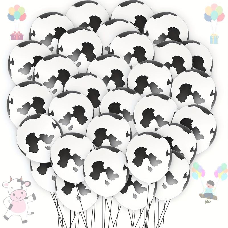 20pcs Cow Print Latex Balloons Farm Animals Decoration Theme Birthday Party