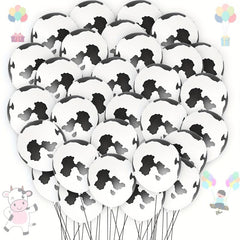20pcs Cow Print Latex Balloons Farm Animals Decoration Theme Birthday Party