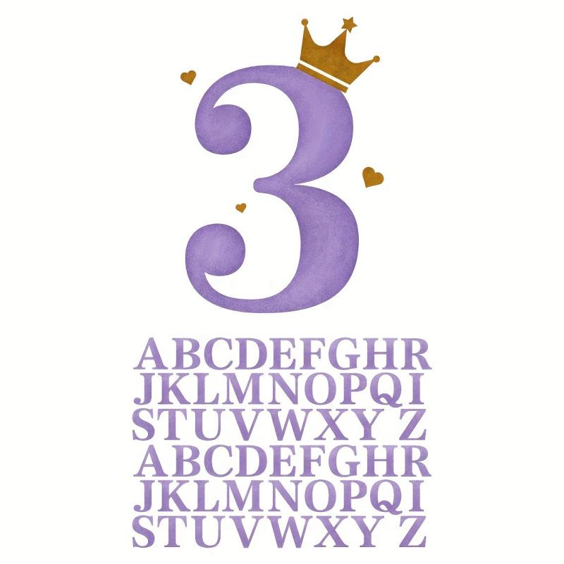 Personalized 1st 2nd 3rd Bday Iron On Patches DIY Heat Transfer Stickers
