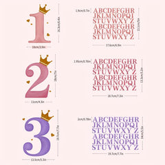 Personalized 1st 2nd 3rd Bday Iron On Patches DIY Heat Transfer Stickers