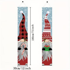 Christmas Gnomes Porch Sign Banners Hanging Decor