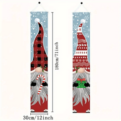 Christmas Gnomes Porch Sign Banners Hanging Decor