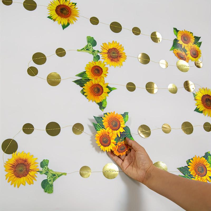 12pcs Sunflower Hanging Decoration Wedding Party Scene Supplies