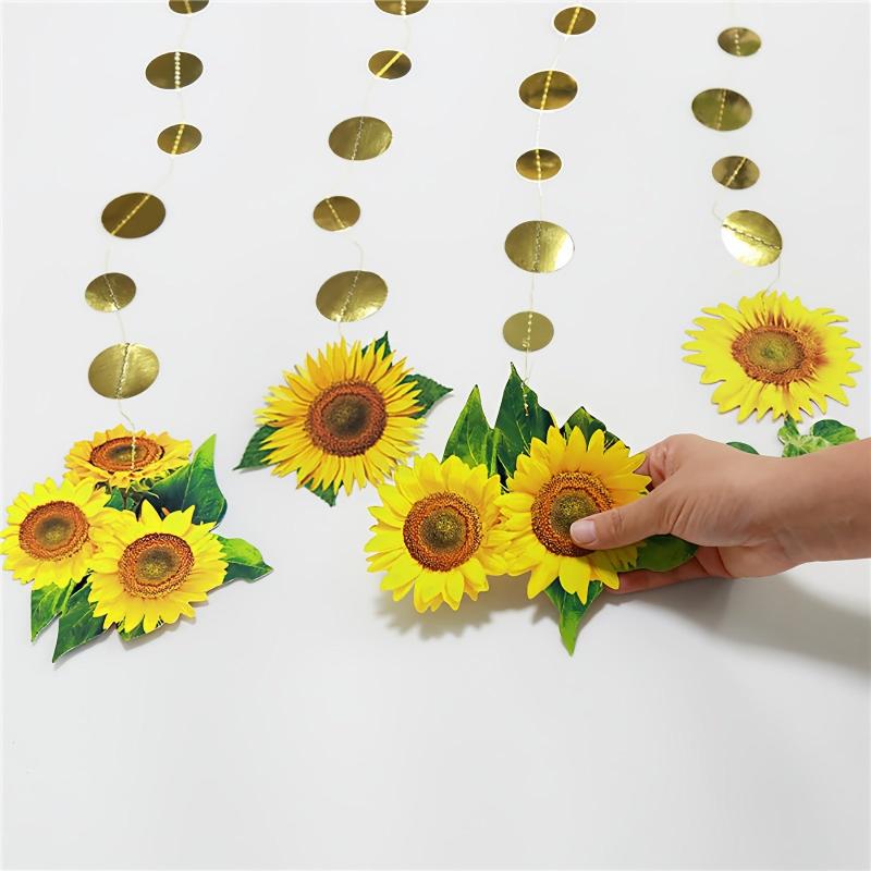 12pcs Sunflower Hanging Decoration Wedding Party Scene Supplies