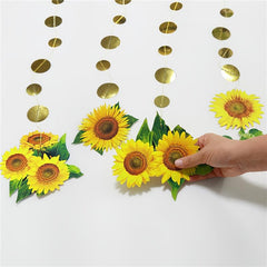 12pcs Sunflower Hanging Decoration Wedding Party Scene Supplies
