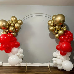 130pcs Red Golden Confetti Balloons Garland Arch Kit for Celebrations