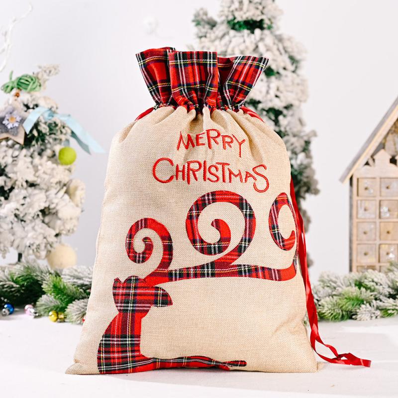 Large Christmas Cloth Bag 38x54x86 cm Reusable Xmas Storage Bag