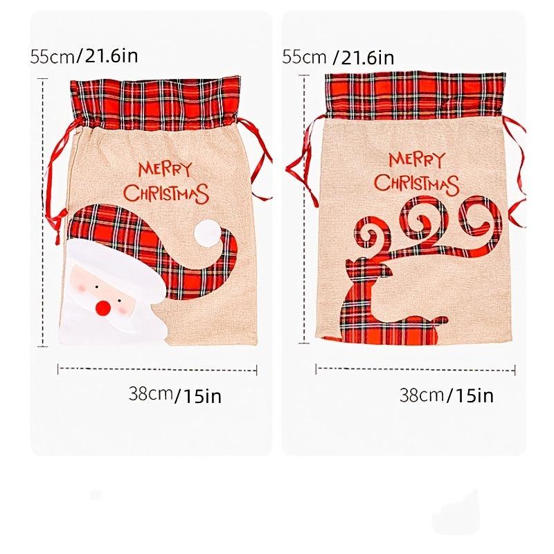 Large Christmas Cloth Bag 38x54x86 cm Reusable Xmas Storage Bag