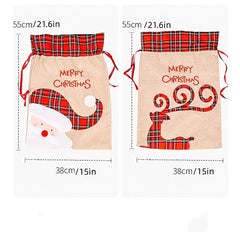 Large Christmas Cloth Bag 38x54x86 cm Reusable Xmas Storage Bag