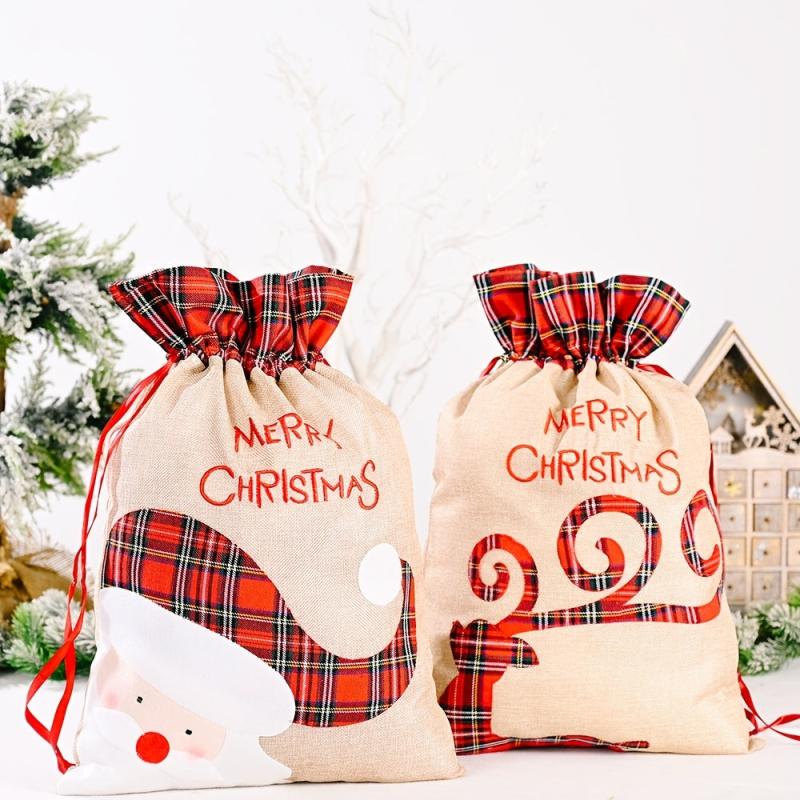 Large Christmas Cloth Bag 38x54x86 cm Reusable Xmas Storage Bag