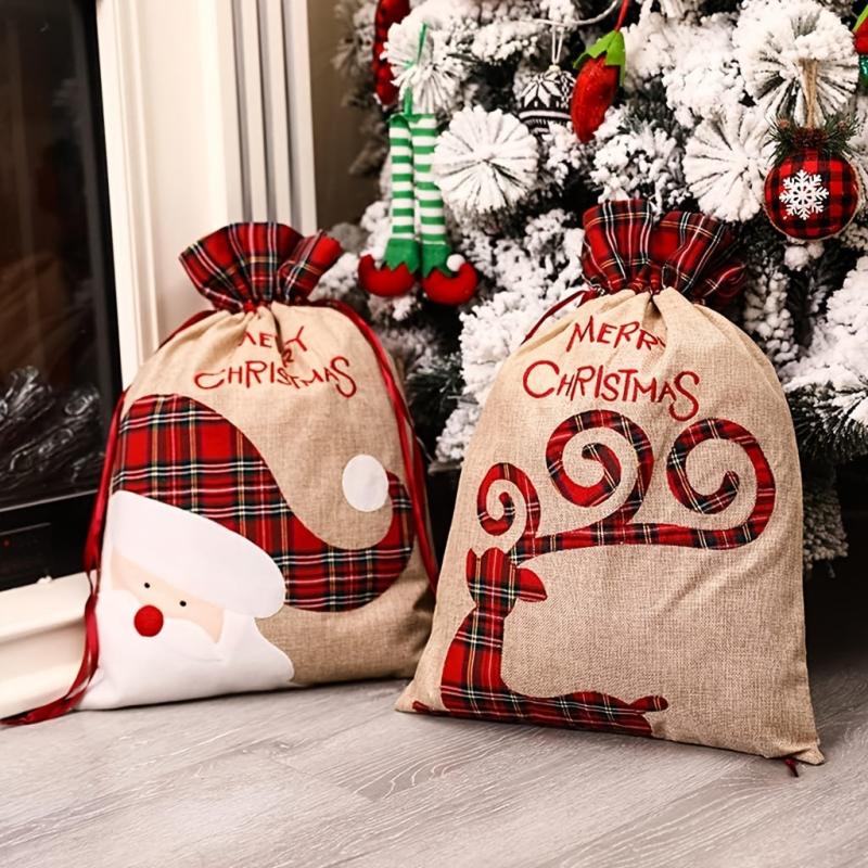 Large Christmas Cloth Bag 38x54x86 cm Reusable Xmas Storage Bag