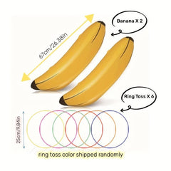 Inflatable Banana Ring Toss Game for Bachelorette Party & Game Night