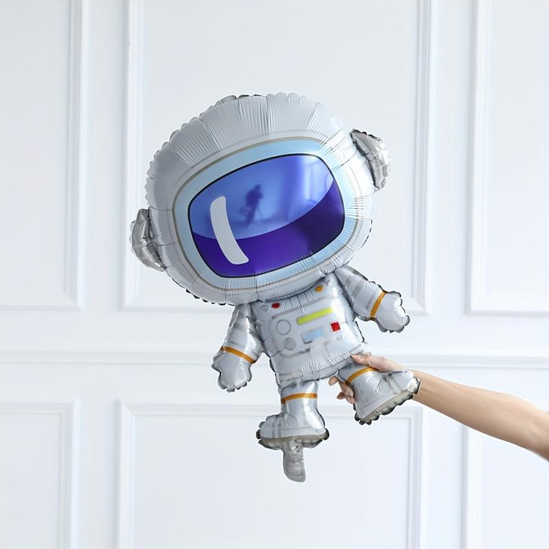 6pcs Outer Space Astronaut Rocket Theme Balloons Boy Birthday Party Decorations