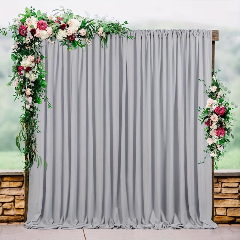 Gray 5x7ft Curtain for Weddings & Photography Studios