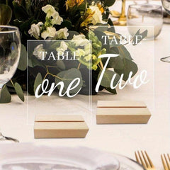 Acrylic Shelf Wooden Blank Plate Table Guard Card Wedding DIY