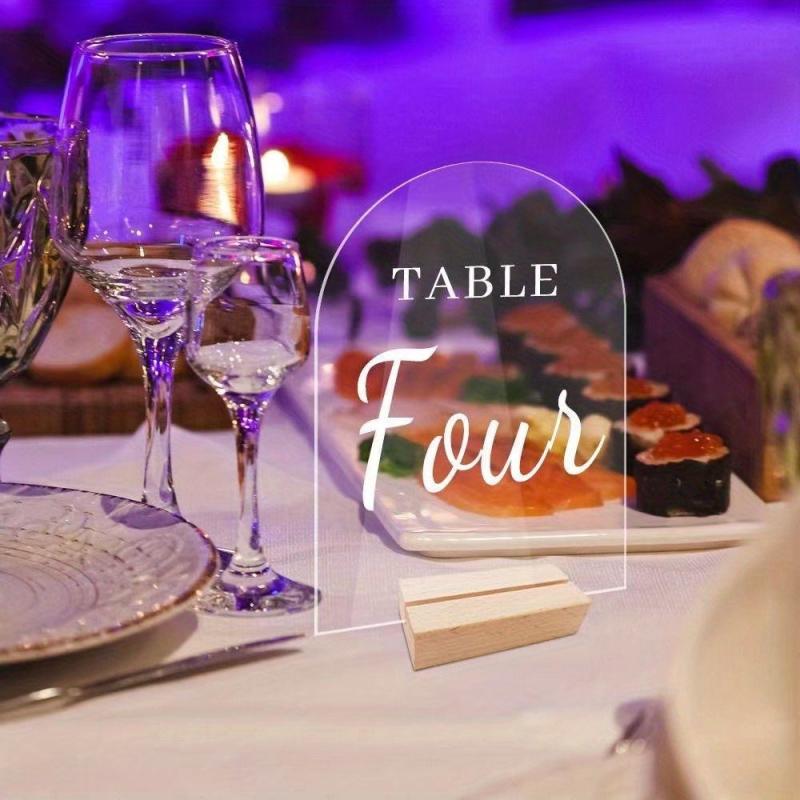 Acrylic Shelf Wooden Blank Plate Table Guard Card Wedding DIY