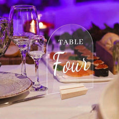 Acrylic Shelf Wooden Blank Plate Table Guard Card Wedding DIY