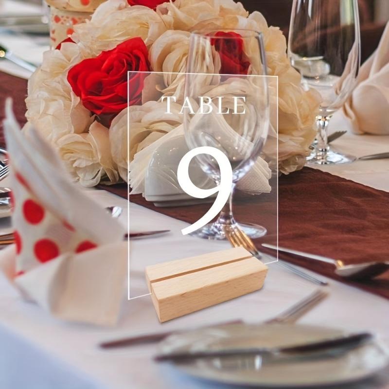 Acrylic Shelf Wooden Blank Plate Table Guard Card Wedding DIY
