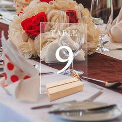 Acrylic Shelf Wooden Blank Plate Table Guard Card Wedding DIY