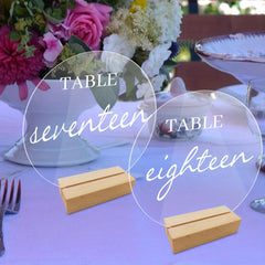 Acrylic Shelf Wooden Blank Plate Table Guard Card Wedding DIY