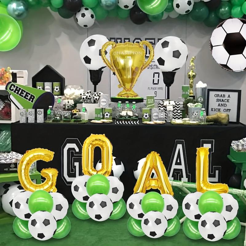 Soccer Balloons Soccer Party Decorations GOAL Trophy Balloons