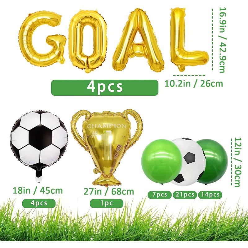 Soccer Balloons Soccer Party Decorations GOAL Trophy Balloons