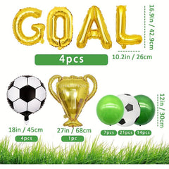 Soccer Balloons Soccer Party Decorations GOAL Trophy Balloons