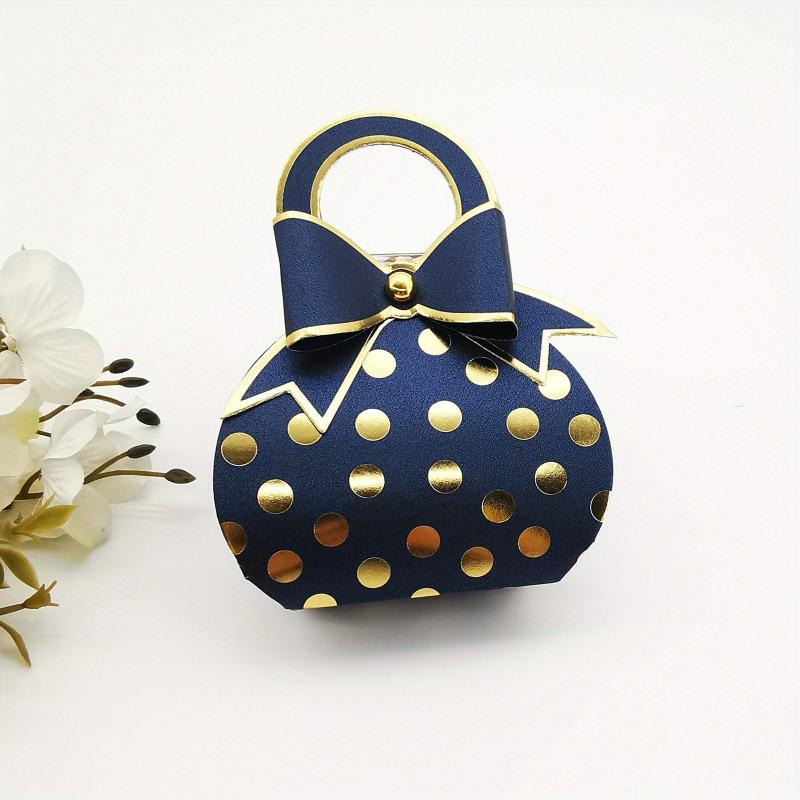 10pcs Golden Polka Dot Candy Boxes for Treats and Decorations