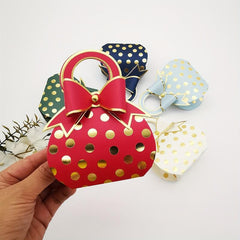10pcs Golden Polka Dot Candy Boxes for Treats and Decorations