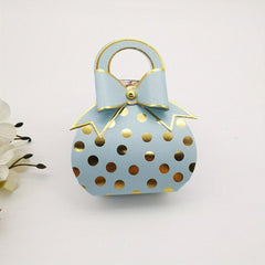 10pcs Golden Polka Dot Candy Boxes for Treats and Decorations