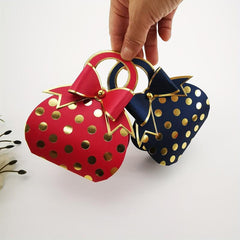 10pcs Golden Polka Dot Candy Boxes for Treats and Decorations