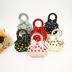 10pcs Golden Polka Dot Candy Boxes for Treats and Decorations