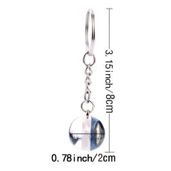 Luminous Solar System Planets Universe Keychain Double sided Glass Ball