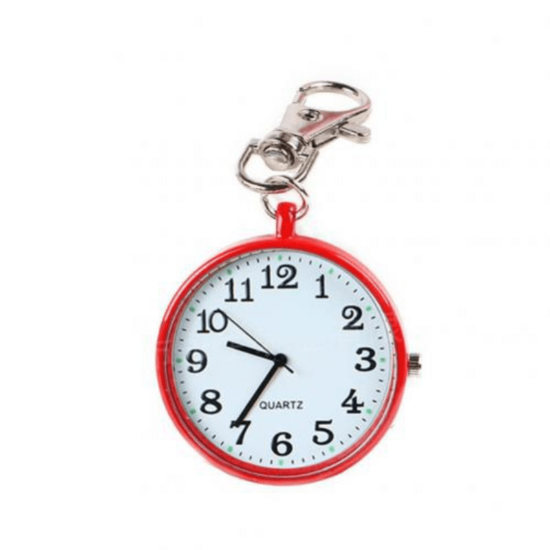 Nurse Watch Classic Round Dial Quartz Analog Alloy Nurse Keychain Pocket Watch