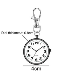 Nurse Watch Classic Round Dial Quartz Analog Alloy Nurse Keychain Pocket Watch
