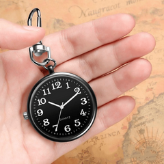 Nurse Watch Classic Round Dial Quartz Analog Alloy Nurse Keychain Pocket Watch