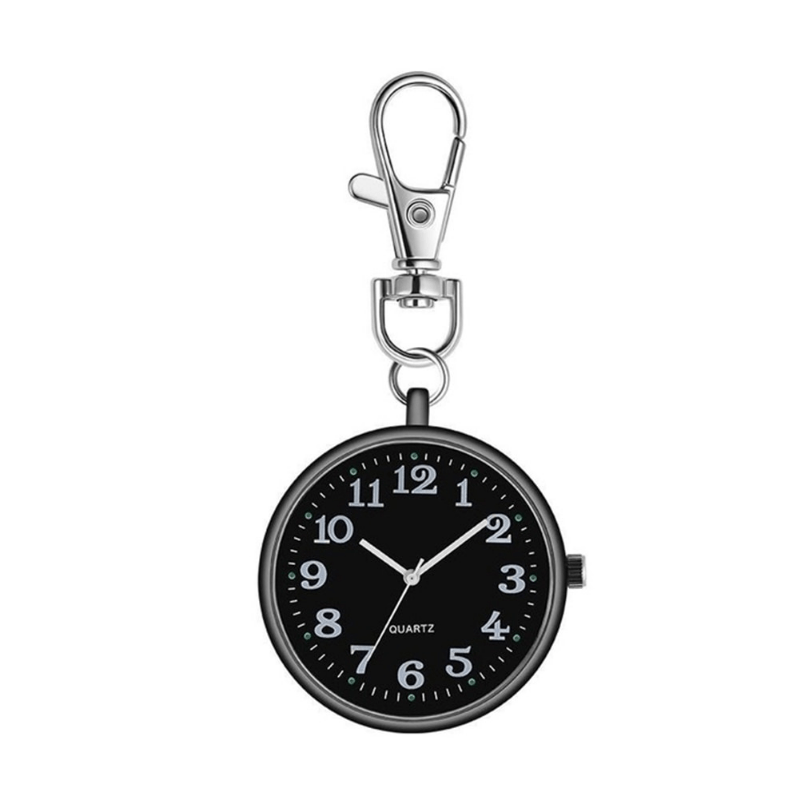 Nurse Watch Classic Round Dial Quartz Analog Alloy Nurse Keychain Pocket Watch