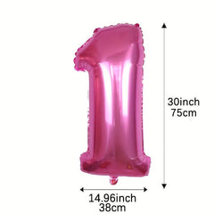 76cm Pink Number Aluminum Balloon for Birthday Party